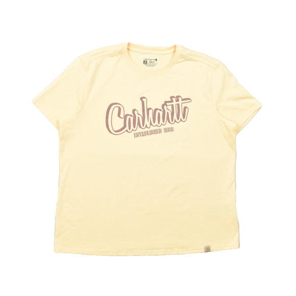 Carhartt Women Loose Fit Graphic T-Shirt Plus Size 1X Short Sleeve Orange - Picture 1 of 8